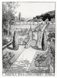 Terrace Walk and Herb Garden, från Thomas Mawsons The Art and Craft of Garden Making, publicerad 1900 (se även 171946)